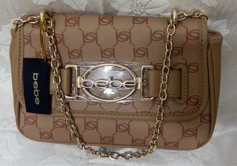 Bebe Monogram Chain Crossbody Bag B129-5040